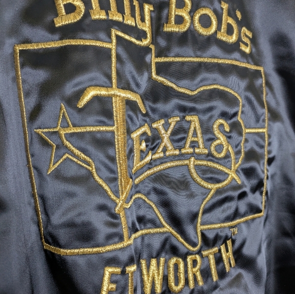 Billy Bob's Texas Ft. Worth Deadstock XL Womens Satin Embroidered Bomber Jacket - Picture 6 of 13